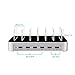 MixMart 6-Port USB Charging Station Docks for Multiple Devices like iPhone/ iPad/ Universal Smart Phones and Tablets (Silver)