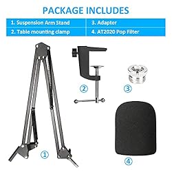 Audio-Technica AT2020 Mic Boom Arm with Foam