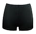 COCOSHIP Black Plus Size Women's Boy-Leg Solid Bikini Bottom Front Lined Boy Short 18(FBA)
