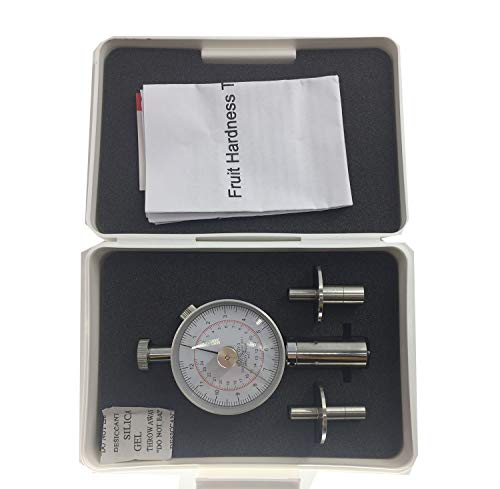 GY-3 Portable Fruit Hardness Tester Meter Pointer Type Fruit Penetrometer with Two Measuring Head Dim SR 8mmand SR 11mm Handheld Fruit Sclerometer