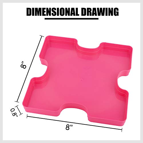 8 Stackable Puzzle Sorting Trays Fit Up to 2000 Pieces Jigsaw Puzzles