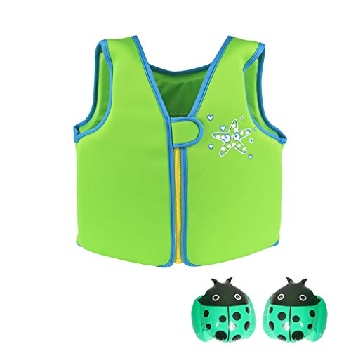 IvyH Kids Life Jacket,Children Swim Vest Float Jacket Swimming Training Buoyancy Aid with Armbands - Thumbnail 2