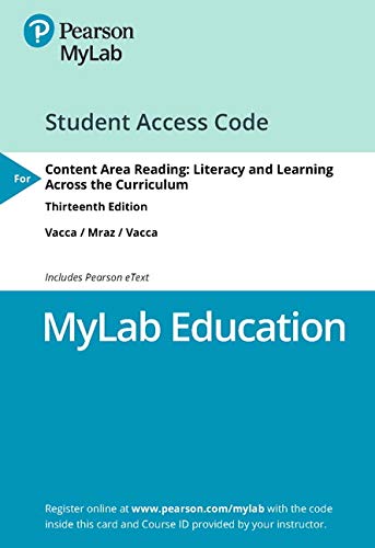 Content Area Reading: Literacy And Learning Across The Curriculum E Text Access