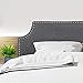 BestMassage Queen Headboard Tufted Head Board Queen Size Fabric Upholstered Linen Heavy Duty with Bedroom Guest Room Height Adjustable in Gray