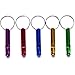 Tree Bud 5pcs Hiking Camping Survival Aluminum Whistle with Key Chain, Emergency Whistles
