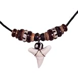 Real Shark Tooth Necklace (White Beads)