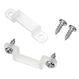 eBoot 100 Pieces Mounting Bracket Clips LED Strip Fixing Clips for 12 mm Max Width Ip68 Led Strip with 200 Pieces Screws