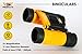 Orange Binoculars 8x21 YST PRODUCTS - kids binoculars for birds watching - compact binoculars for adults - children's binoculars - lightweight binoculars for traveling - small boys & girls binoculars