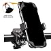 Bike Mount Phone Holder, Universal Adjustable Bicycle Motorcycle MTB Phone Holder, Compatible with iPhone Xs Max XR X 8 7 6 5 Plus Samsung Galaxy S9 S8 S7 S6 S5 Note 9 8 7 6 Black