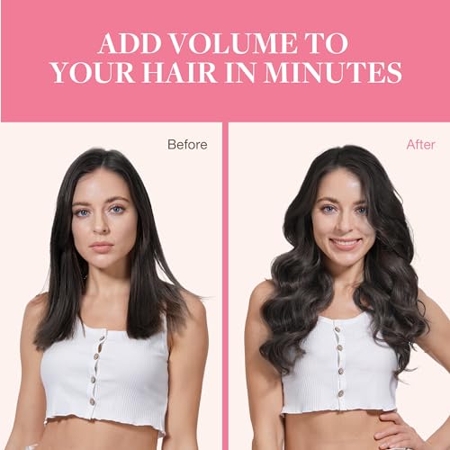 GOO GOO Adhesive Hair Extensions Natural Hair, 45 cm 150 g 9pcs, Real Natural Human Hair Extensions, 2 Dark Brown