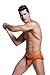 ONEFIT Men's Bulge Pouch G-String Micro Bikini Jockstrap Underwear Orange M