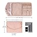 KUAK Travel Jewelry Organizer Roll Foldable Jewelry Roll Bag Small Jewelry Storage Bag for Journey-Rings, Necklaces, Bracelets, Earrings, Soft Pink