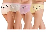 Eve's wish Juniors Cotton Emoji 4 Pack Hipster Panties