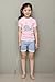 Vaenait Baby Kids Girls 2pcs Short Sleeve Pajama Sleepwear Set Stripe Dolphin