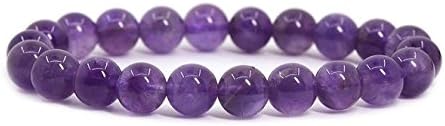 Amethyst Natural Gemstone 7 inches Unisex Bracelets