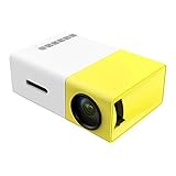 COOQI Mini Portable Pocket Projector Home Theater Support 1080p White/Yellow