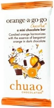 Chuao Chocolatier 900347 Orange A Go-Go ChocoPod Mini Bar - 24 Mini Bars
