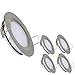 acegoo RV Boat Recessed Ceiling Light 4 Pack Super Slim LED Panel Light DC 12V 3W Full Aluminum Downlights, Warm White (Silver) primary