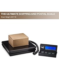 Smart Weigh   Balanza digital de envío y pesaje postal, 110 lb x 0,1 oz, balanza de Oficina de   Postal, UPS, USPS