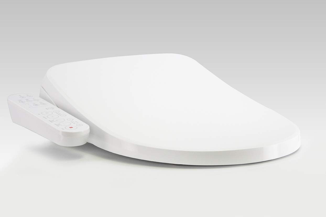 ALPHA BIDET GX Wave Bidet Toilet Seat in Elongated White | Strong Spray | Stainless Steel Nozzle | 3 Wash Functions | LED Nightlight | Warm Air Dryer | Oscillation and Pulse