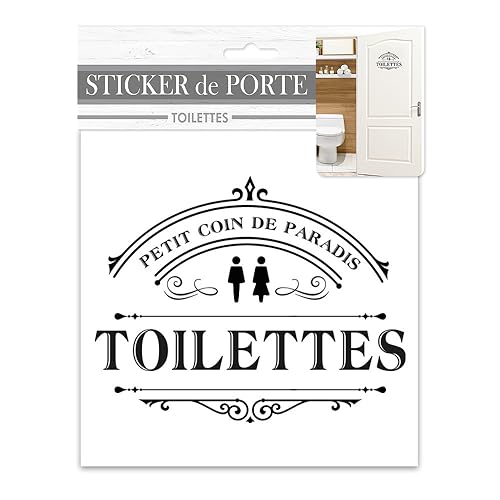 Sticker de Porte avec Citation – Toilettes en promo sur Amazon