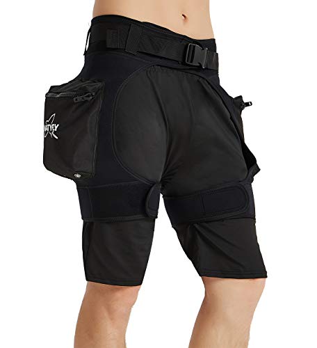 NATYFLY Wetsuit Scuba Shorts with Pocket,Neoprene Dive Tech Shorts for Diving Snorkeling Paddling Surfing (Basic)