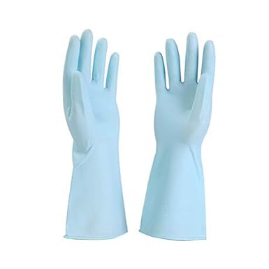 Haushalt Handschuhe Küche Hause Saubere Dicke Handschuhe Wasserdichte Haltbare Gummiwäsche Kleidung Hausarbeit (Farbe : A)