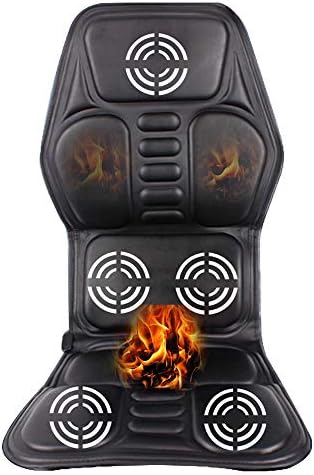 Finly Full-Body Back Neck Lumbar Electric Massage Chair Relaxation Pad Seat Heat Vibrating Mattress Therapy Bed Car Home Office