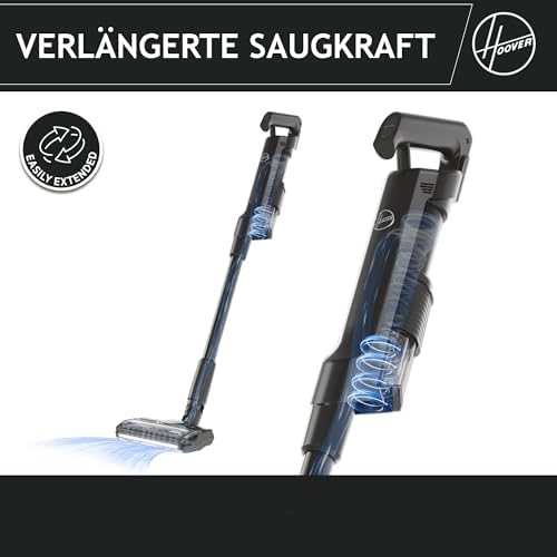 ultraleichter kabelloser HF2 Akku Staubsauger für alle Böden, mit Verdichtungs-Funktion für 3X mehr Staubkapazität, Anti-Twist gegen Haarverwicklung, LED-Leuchten, 40min Laufzeit [HF2Z10H]