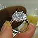 Aimys Fashion Ring Cushion Cut 4ct 5A Zircon Stone 925 Silver Engagement Wedding Band Ring for Women (10)