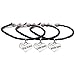 Zealmer Sisters Bracelet Gift for 3 Sisters Heart Shape with Created Diamond Big Middle Little Sister