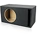 MDF Sub Woofer Enclosure Box [Black] for Single JL Audio W6v3 Car Subwoofer | ¾ Premium MDF Construction | Made in U.S.A. (12