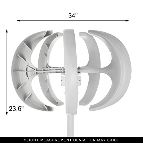 Happybuy Wind Turbine 400W 24V Wind Turbine Generator White Lantern