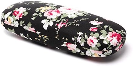 Ezeso Women Floral Glasses Cases Plastic Spectacle Eyewear Case Hard for Girls