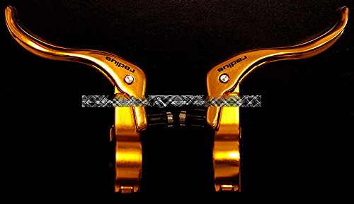Radius Made in Taiwan Forged Aluminum Alloy Brake Lever Set – Anodized Gold, for Fixie Fixed Gear Road Bike Bicycles Caliper Brakes