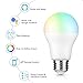 BrizLabs No Hub Required, with Google Assistant 806lm(60W Equivalent) A19 Turnable White and Color Ambiance Wi-Fi, Dimmable 9W LED Light Alexa Compatible, 2 Pack, Smart Bulbs-Multicolor
