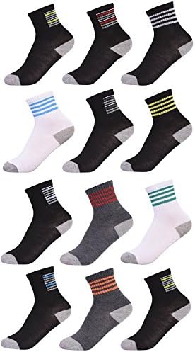 'Heelys Boys 12 Pack Crew Socks, Dark Multi, Size 6-8'
