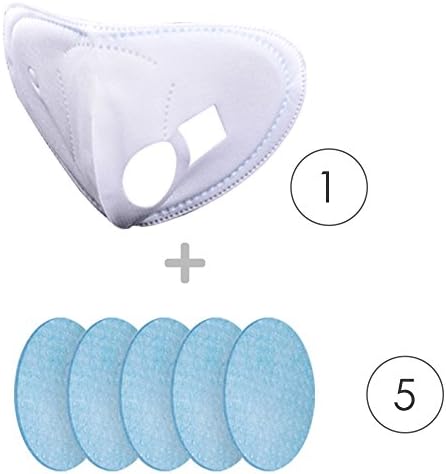 Activated Carbon Anti Flu Dust Pollution Allergy Breathing Reusable Mask with Filter Fashion, Smart Electric Face Mask for Air Purifying (Universal Filter)