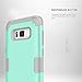 Samsung Galaxy S8 Plus Case, VPR 3 in 1 Hybrid Cover Hard PC Soft Silicone Rubber Heavy Duty Shock Absorbing Protective Defender Case for Samsung Galaxy S8 + Plus (2017) 6.2 inch (Mint+Grey)