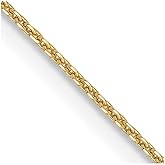 Auriga Fine Jewelry 14K Yellow Gold .85 mm Diamond Cut Cable Chain Necklace 16" to 24"