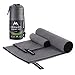 ARNUWA Microfiber Towel Quick Dry Ultra Absorbent Compact, Gray/Black L