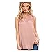 Women Blouse FarJing Women Chiffon Lace Sleeveless Shirt Blouse Casual Tank Tops (M, Pink 1)
