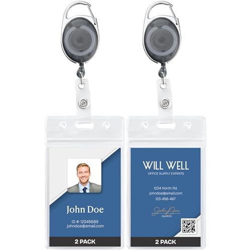 Will Well Retractable Badge Holder - Grey