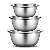 Enther Mixing Bowls - Set of 3 Stainless Steel