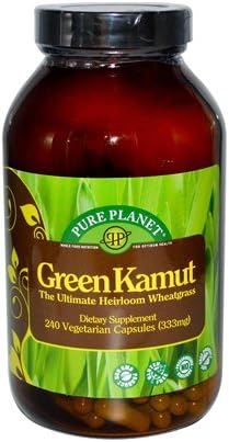 New - Pure Planet Green Kamut Wheatgrass - 240 Vegetarian Capsules