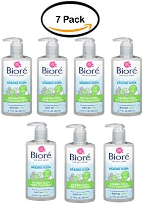 Pack of 7 - Biore Baking Soda Pore Cleanser 6.77 fl. oz. Pump