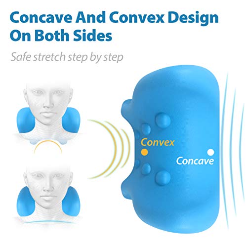 Neck and Shoulder Relaxer Cervical Neck Traction Device Portable Chiropractic Pillow, Neck Stretcher Neck Massage Pillow for Pain Relief Management and Cervical Spine Alignment