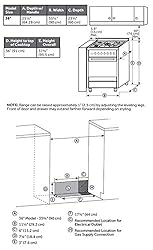 Empava 36 in. Pro Style Slide-In Gas Range with