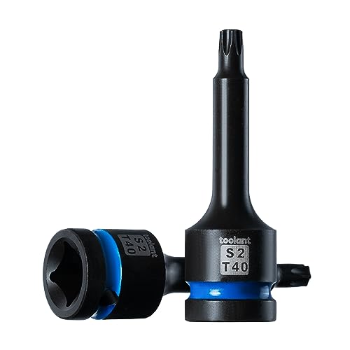 toolant Torx T40 Impact Bit Socket Set 2pcs,1/2