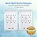 Maximm Multi-Outlet Wall Adapter (2-Pack) Surge Protector (300 Joules) 2-USB Ports 2.1A Wall Charger, Wall Mount Charging Center 6 AC Outlet Wall Mount Adapter, ETL Certified